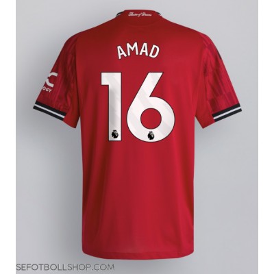 Billiga Manchester United Amad Diallo #16 Hemma fotbollskläder 2025-26 Kortärmad Billiga Manchester United Amad Diallo #16 Hemma fotbollskläder 2025-26 Kortärmad